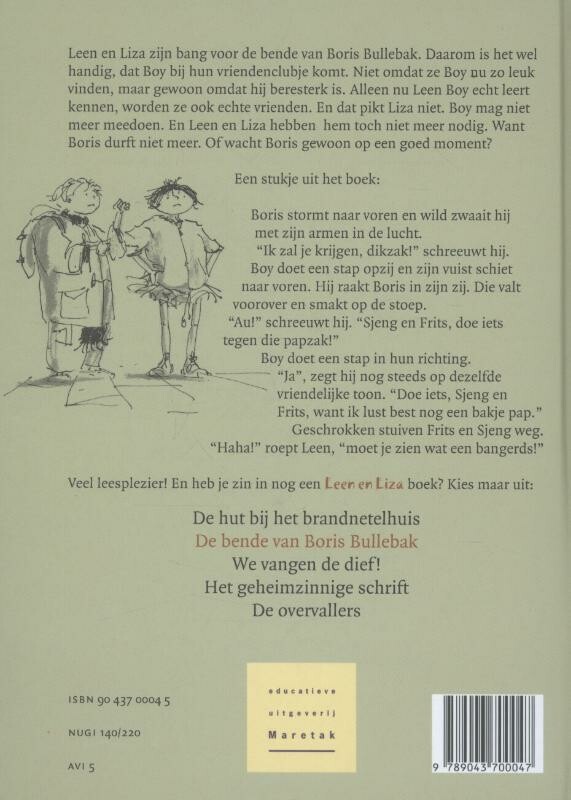 De bende van Boris Bullebak / Leen en Liza achterkant