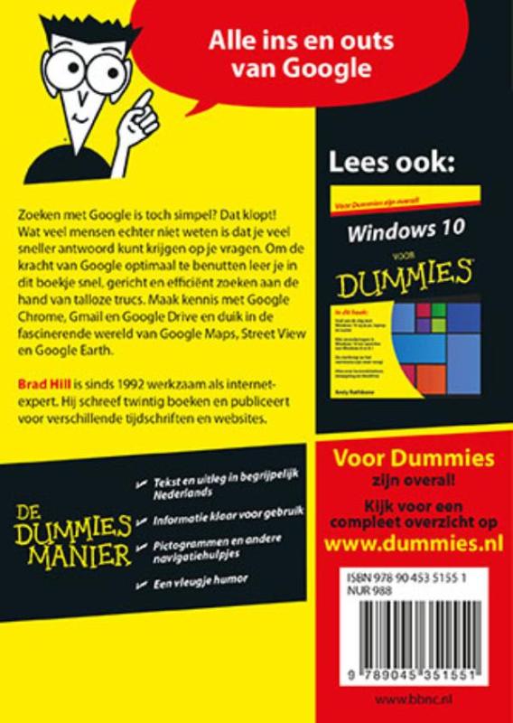 De kleine Google voor Dummies / Voor Dummies achterkant