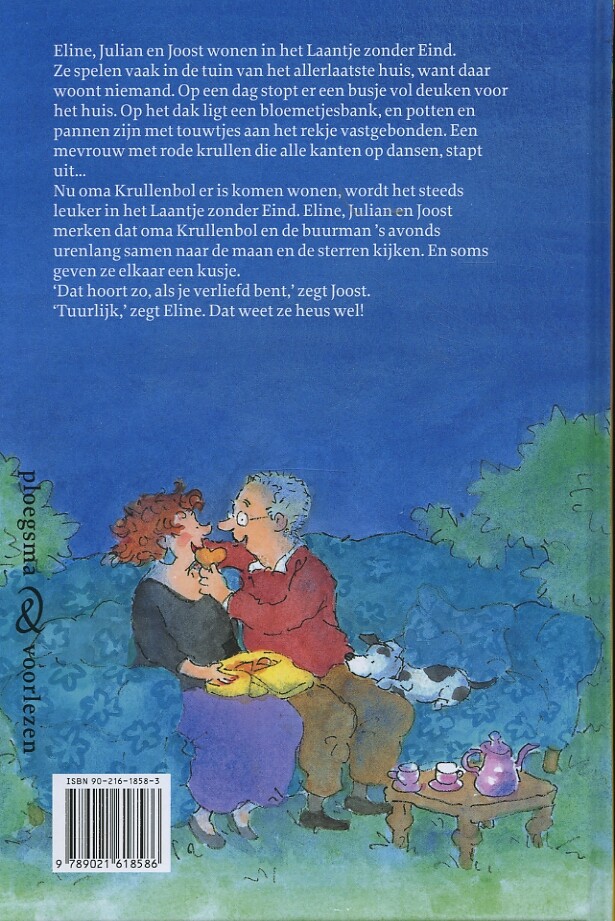 Oma Krullenbol is verliefd achterkant