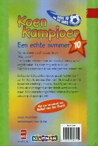 Koen Kampioen. Een echte nummer 10 / Klavertje vier-serie achterkant