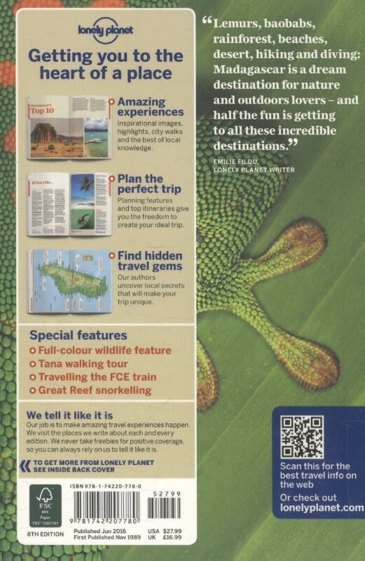 Lonely Planet Madagascar dr 8 achterkant