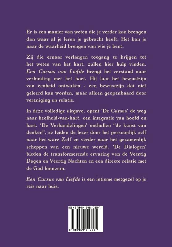 Een cursus van liefde achterkant