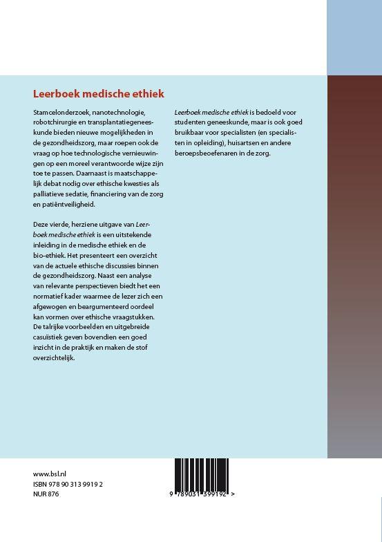 Leerboek medische ethiek achterkant