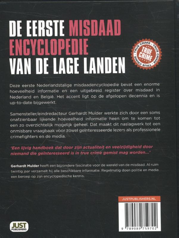 De eerste misdaadencyclopedie van de Lage Landen achterkant