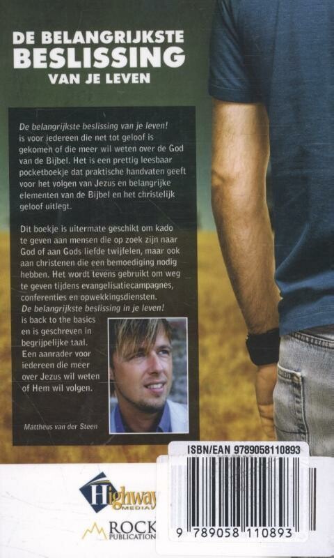 De belangrijkste beslissing van je leven! achterkant