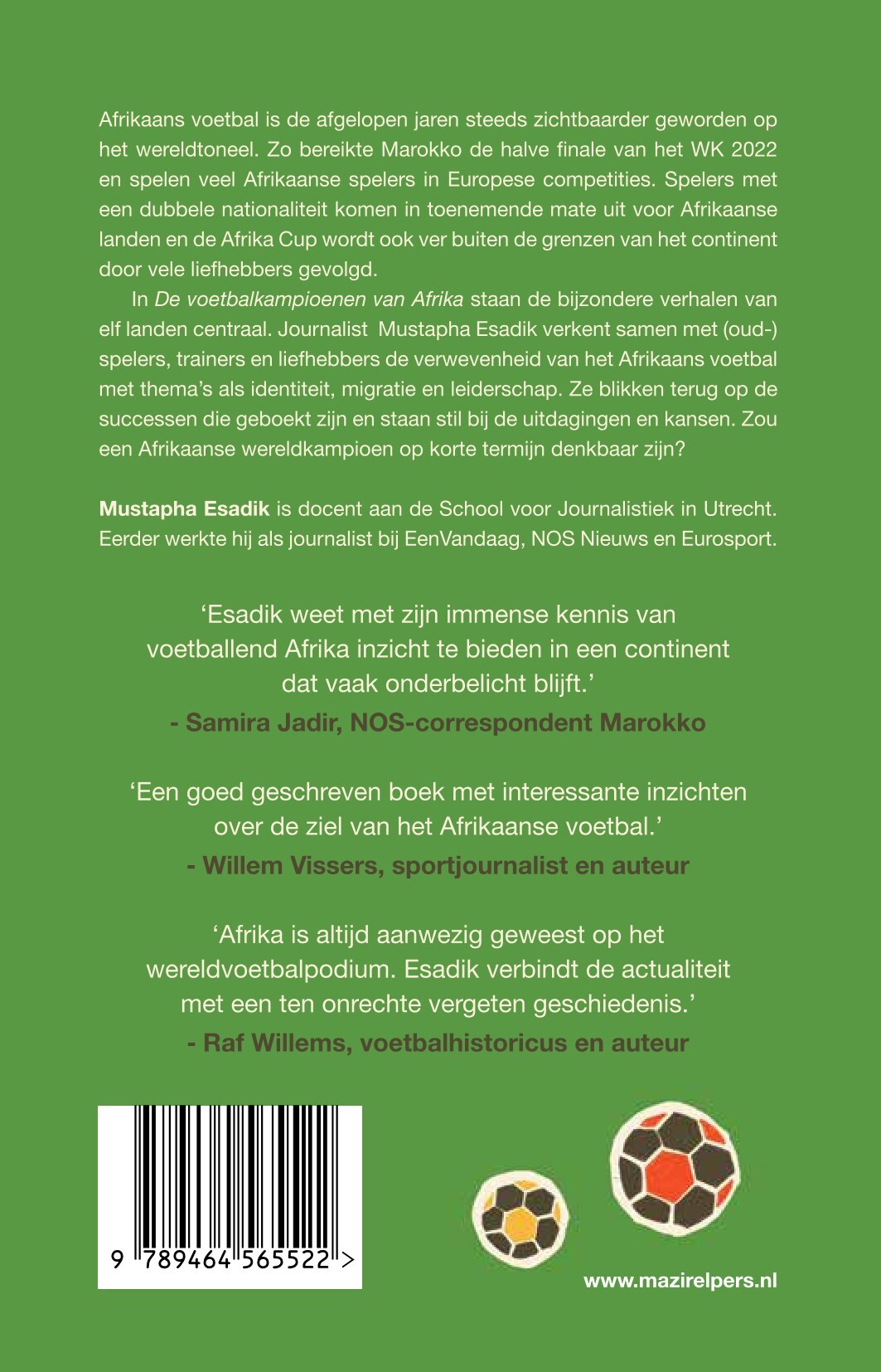 De voetbalkampioenen van Afrika achterkant