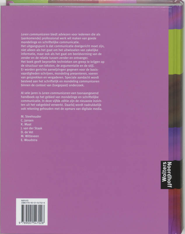 Leren Communiceren Leren Communiceren achterkant