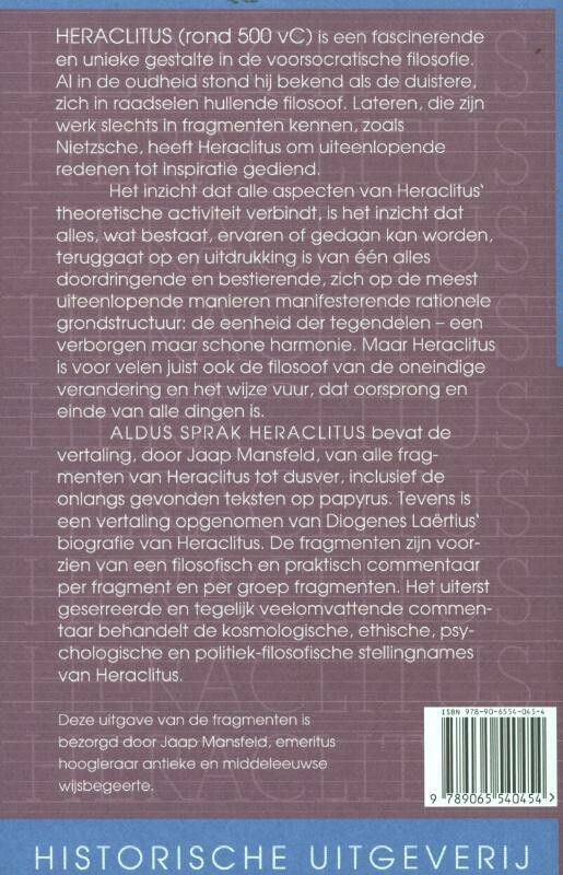 Aldus sprak Heraclitus / Historische Paperbacks / 7 achterkant