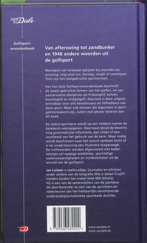 Van Dale Golfsportwoordenboek Van Dale Golfsportwoordenboek achterkant