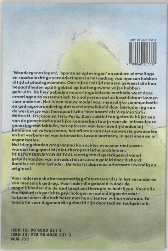 De betovering van de taal achterkant
