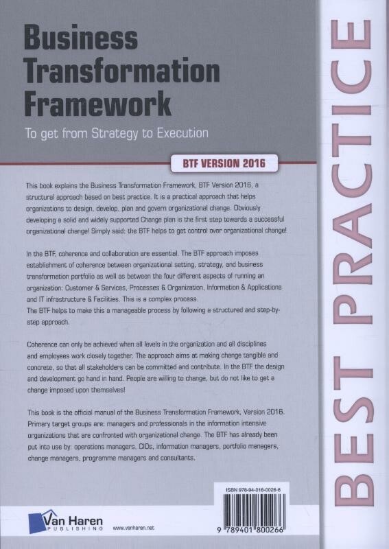 Business transformation framework BTF version 2016 / BTF version 2016 achterkant