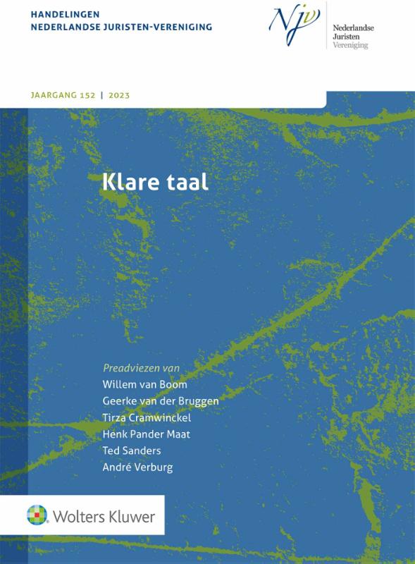 Willem Van Boom Klare Taal / Handelingen Nederlandse Juristen-Vereniging / 152