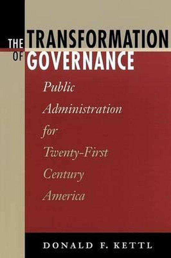 Donald F. Kettl The Transformation Of Governance