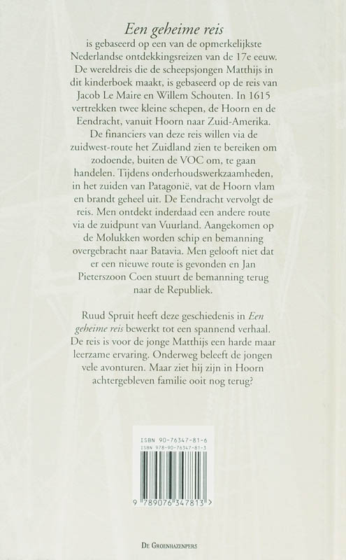 De Geheime Reis achterkant
