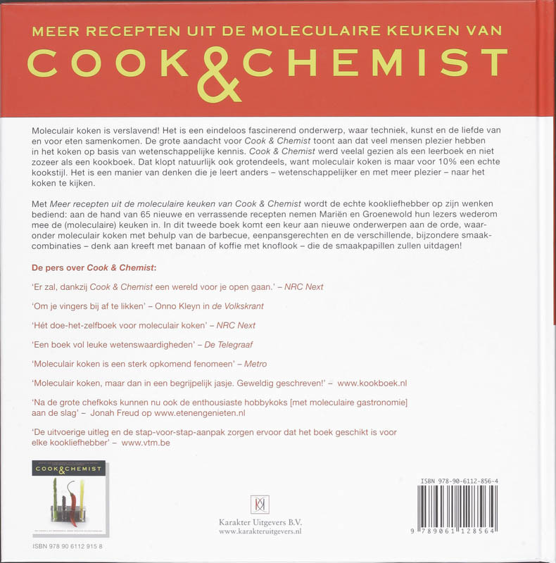Meer recepten uit de moleculaire keuken van Cook & Chemist achterkant