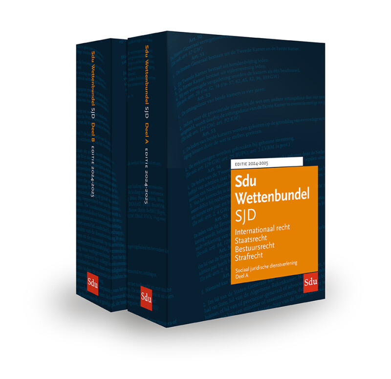 Sdu Wettenbundel Sociaal Juridische Dienstverlening / 2024-2025 / Educatieve wettenverzameling achterkant