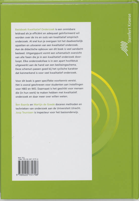 Basisboek kwalitatief onderzoek Basisboek kwalitatief onderzoek achterkant