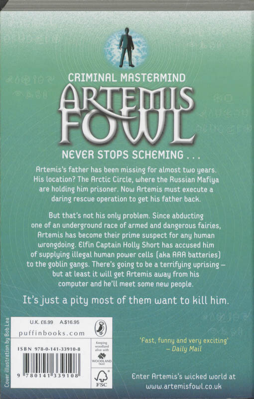 The arctic incident / Artemis Fowl / 2 achterkant