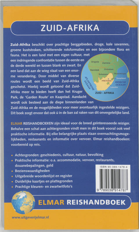 Reishandboek / Zuid-Afrika / Elmar reishandboek achterkant