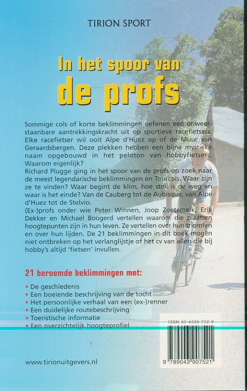 In het spoor van de profs / Tirion sport achterkant