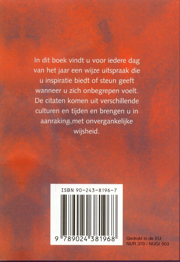 Wijze uitspraken voor een gelukkig leven achterkant