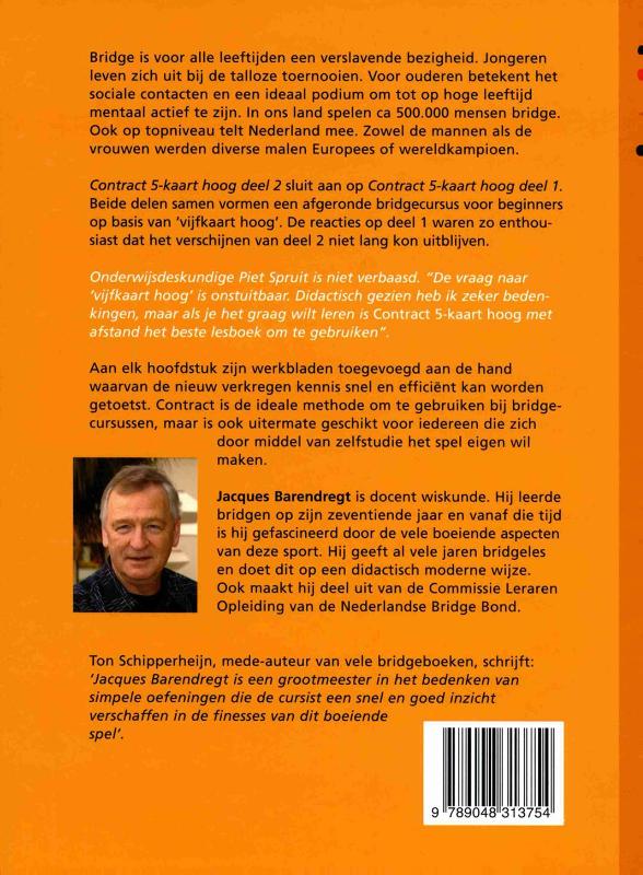 Contract 5-kaart hoog / 2 achterkant