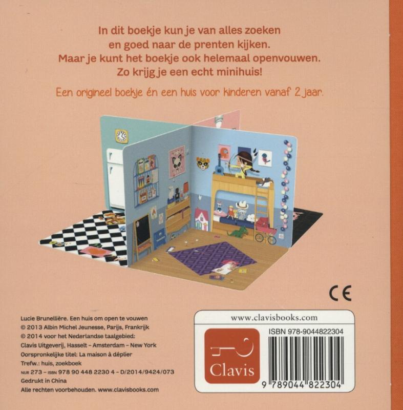 Een huis om open te vouwen achterkant