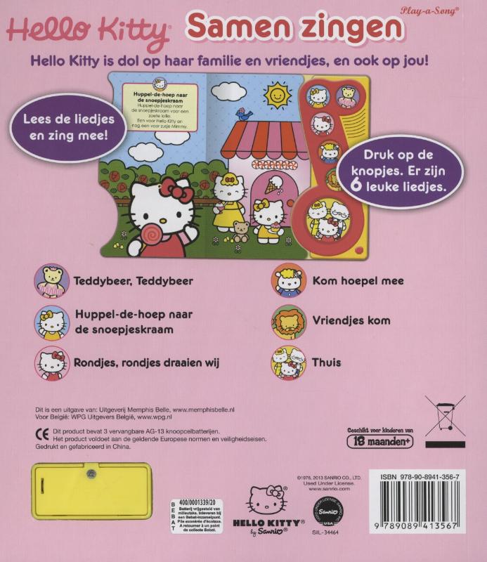 Hello Kitty  -   Samen zingen achterkant