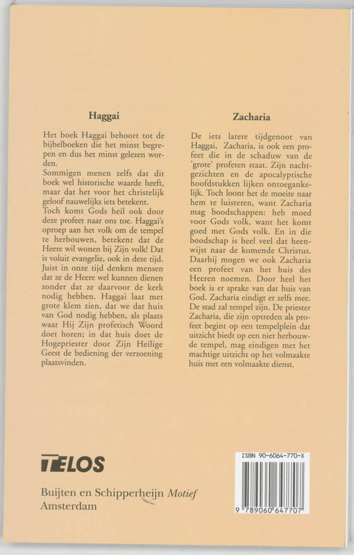 Haggai en Zacharia / Telos achterkant