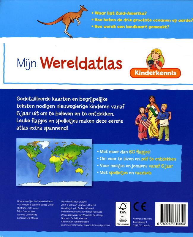 Mijn wereldatlas / Kinderkennis achterkant