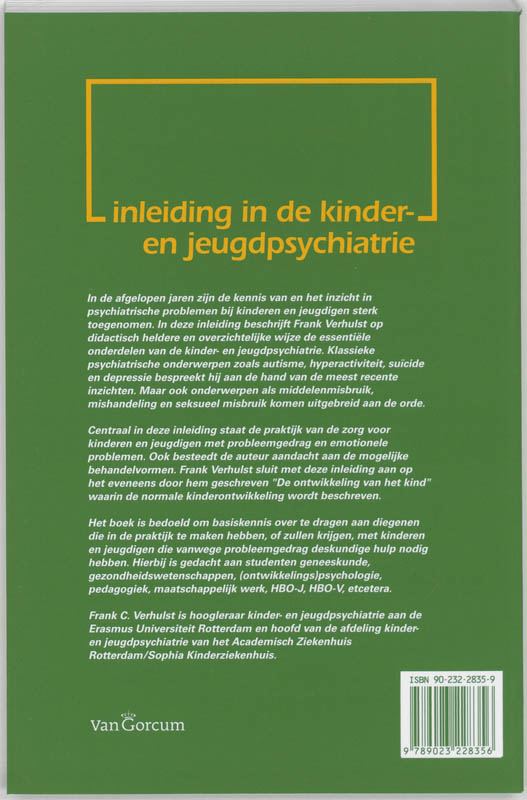 Inleiding in de kinder- en jeugdpsychiatrie achterkant