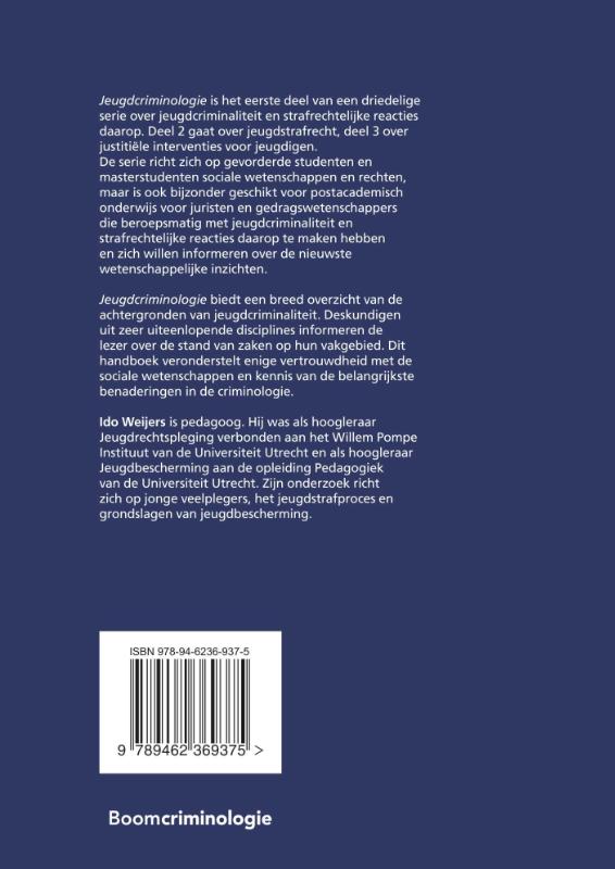 Jeugdcriminologie / Studieboeken Criminologie & Veiligheid achterkant