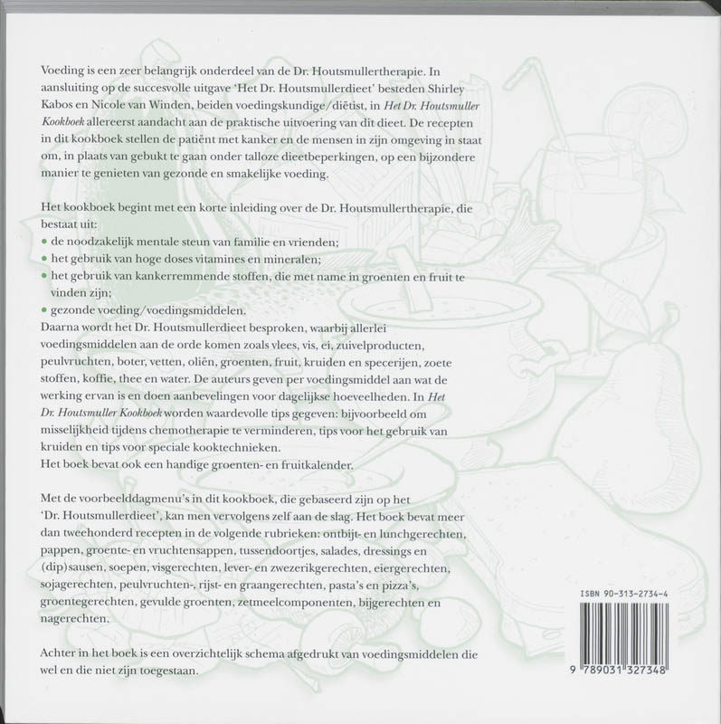 Het Dr. Houtsmuller kookboek achterkant
