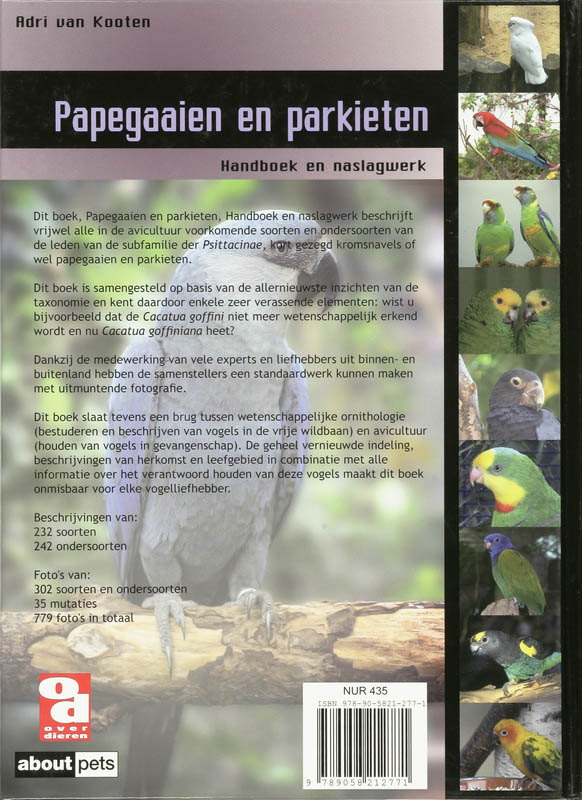 Over Dieren  -   Papegaaien en parkieten achterkant