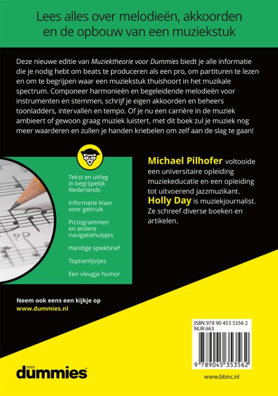 Muziektheorie voor Dummies / Voor Dummies achterkant