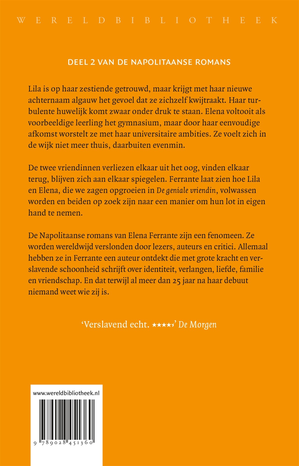 De nieuwe achternaam / De Napolitaanse romans achterkant