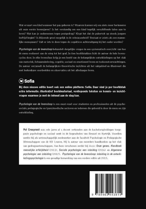 Psychologie van de levensloop Psychologie van de levensloop achterkant