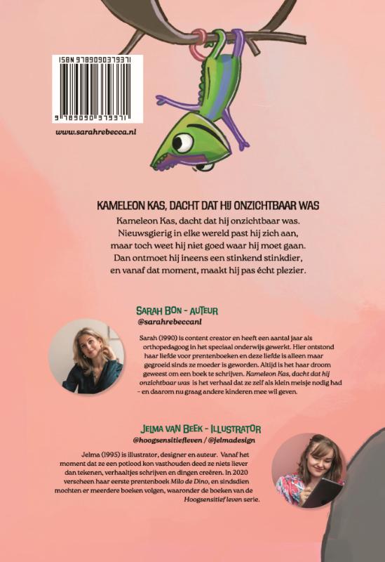 Kameleon Kas dacht dat hij onzichtbaar was achterkant