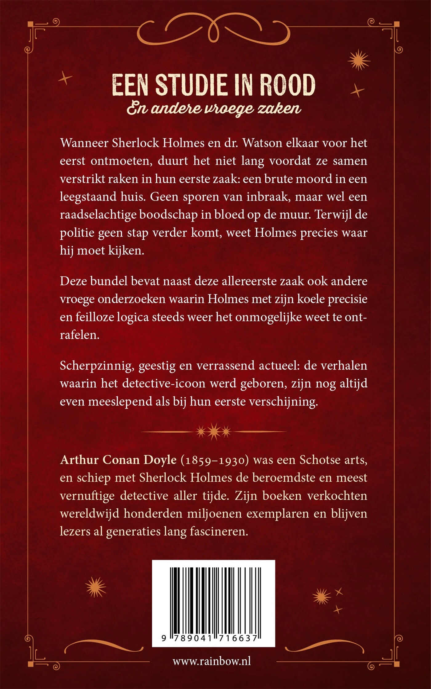 Een studie in rood & andere vroege zaken / Sherlock Holmes / 1 achterkant