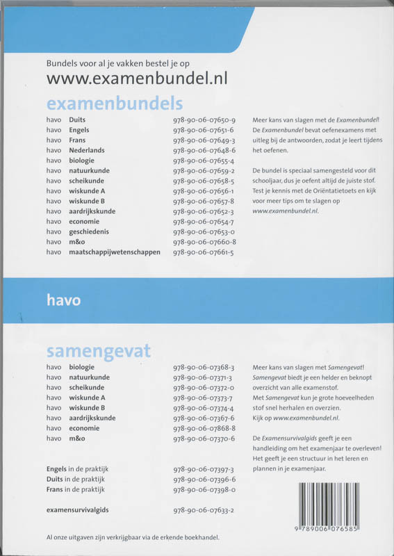 Examenbundel 2011/2012  / Havo Scheikunde achterkant