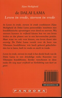 Leven in vrede, sterven in vrede / Pandora Visie achterkant