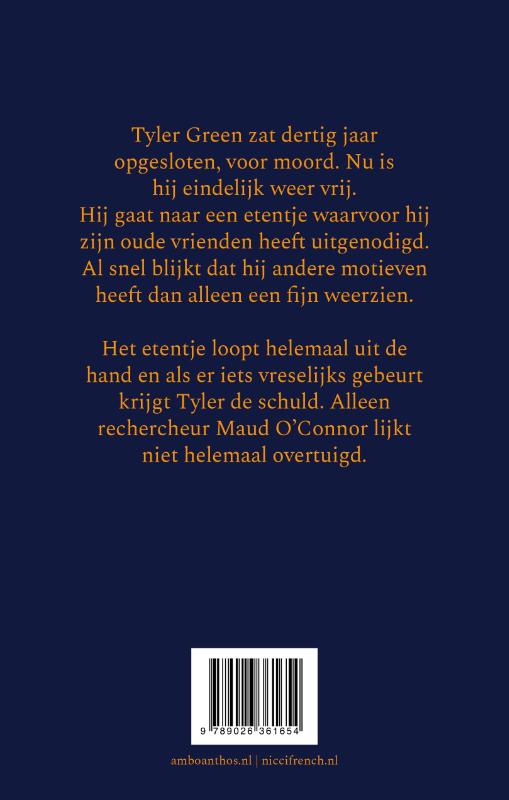 Tyler Green komt nooit meer vrij / Rechercheur Maud O'Connor achterkant