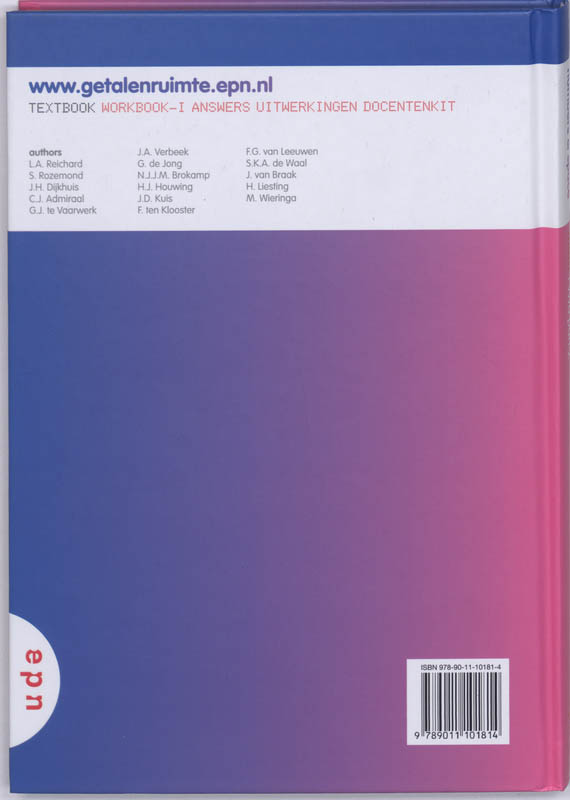 Numbers & Space 1 Vwo part 2 achterkant