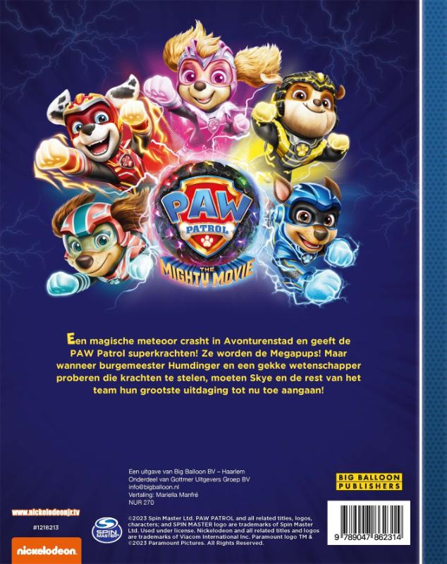 Mighty movie, het officiële filmboek / PAW Patrol achterkant