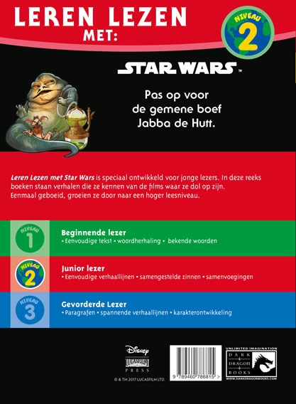 Redding uit het paleis van Jabba / Leren lezen met Star Wars achterkant