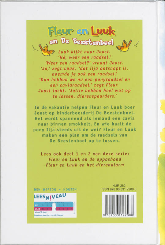 Fleur en Luuk en de Beestenboel Fleur en Luuk en de Beestenboel achterkant