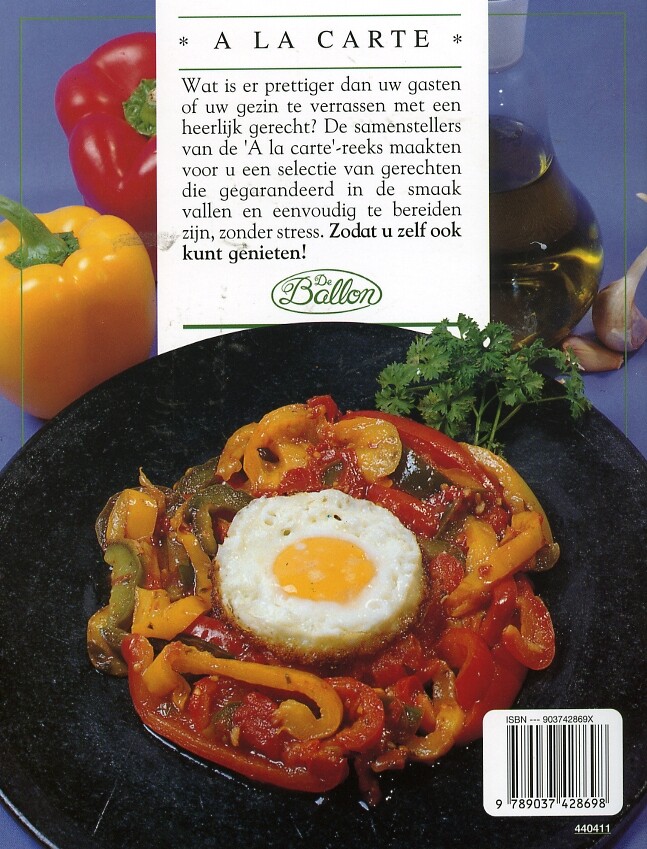 Heerlijke tapas uit Spanje / A la carte achterkant