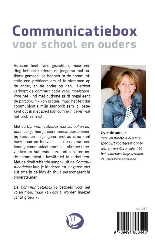 Communicatiebox voor school en ouders / Autisme classic achterkant