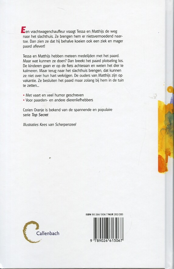 Paard ontsnapt achterkant