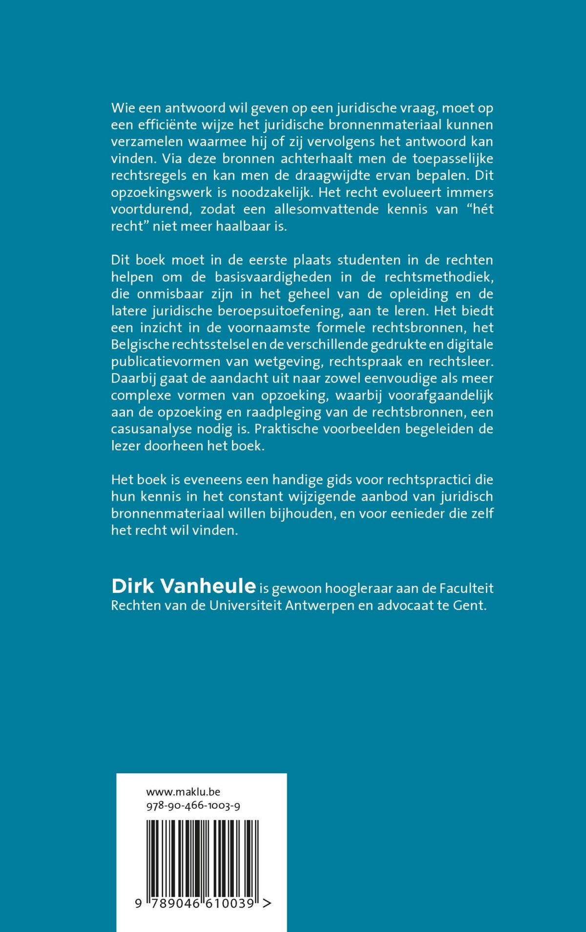 Hoe vind ik recht? achterkant